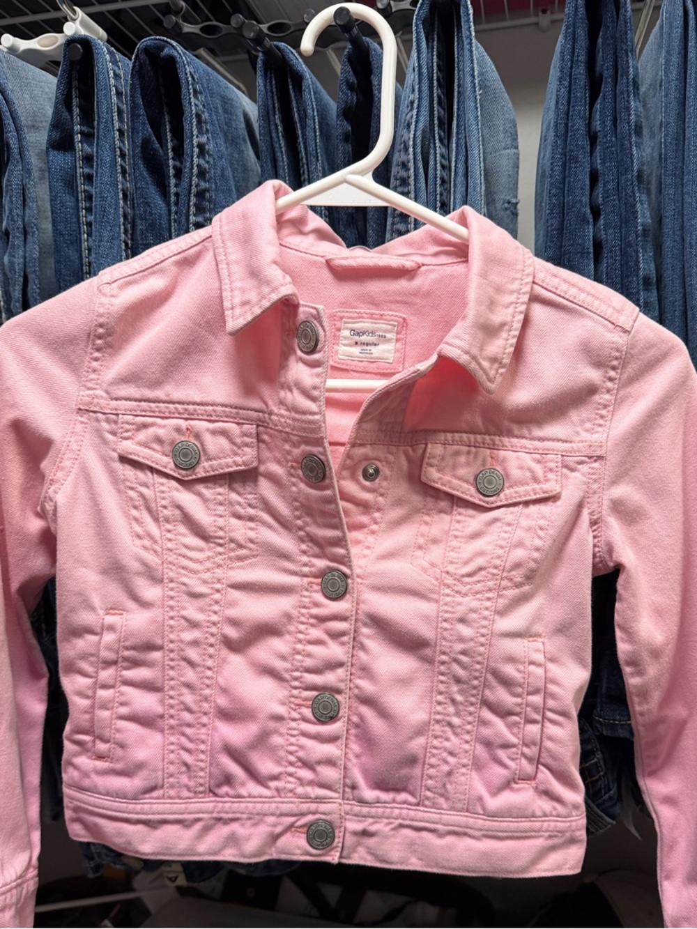 GAP Light Pink Denim Jacket for Girls Size Small